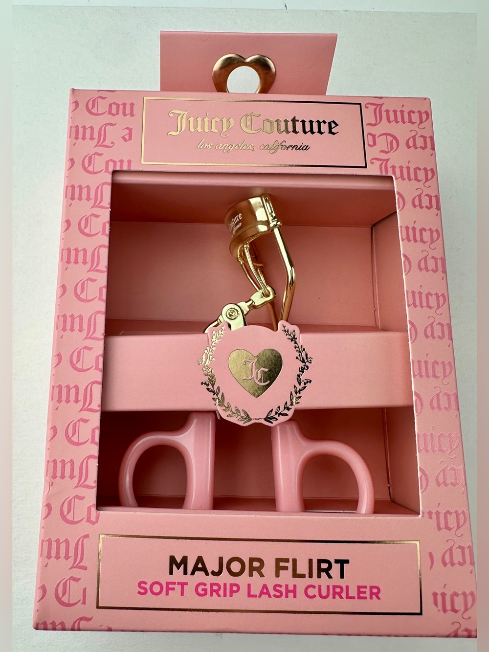 Juicy Couture Major Flirt Soft Grip Lash Curler Blush Pink Gold NEW